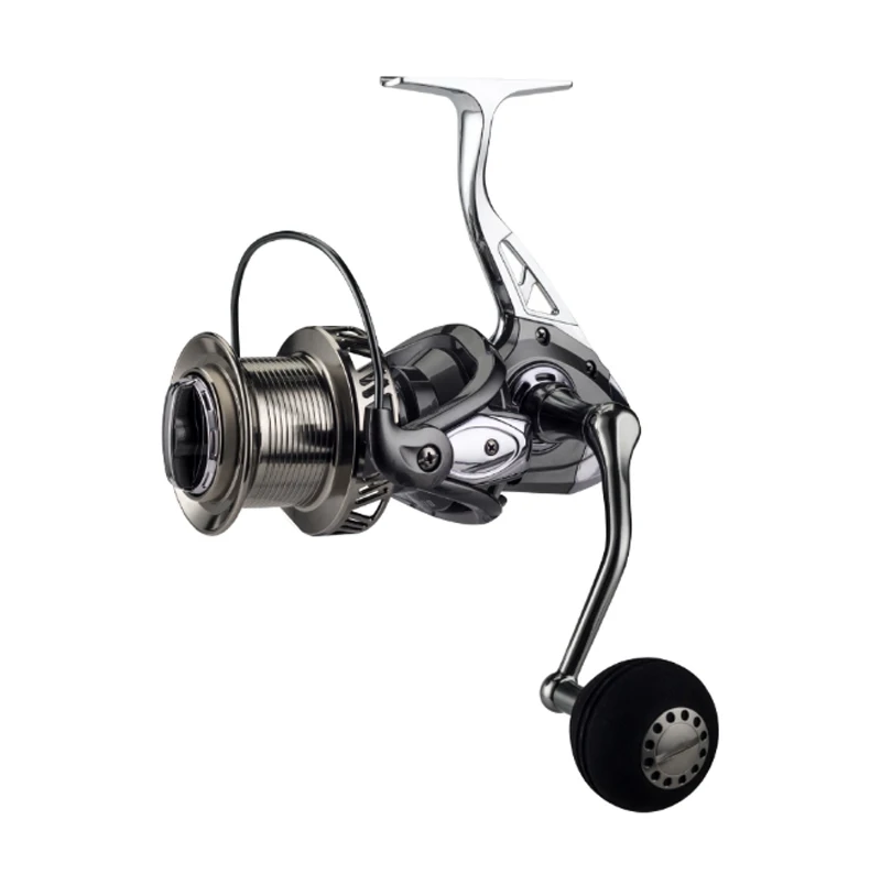 

Big Size 14+1BB CNC Handle Longline Spinning Big Fish Fishing 8000 10000 fishing reel, Black