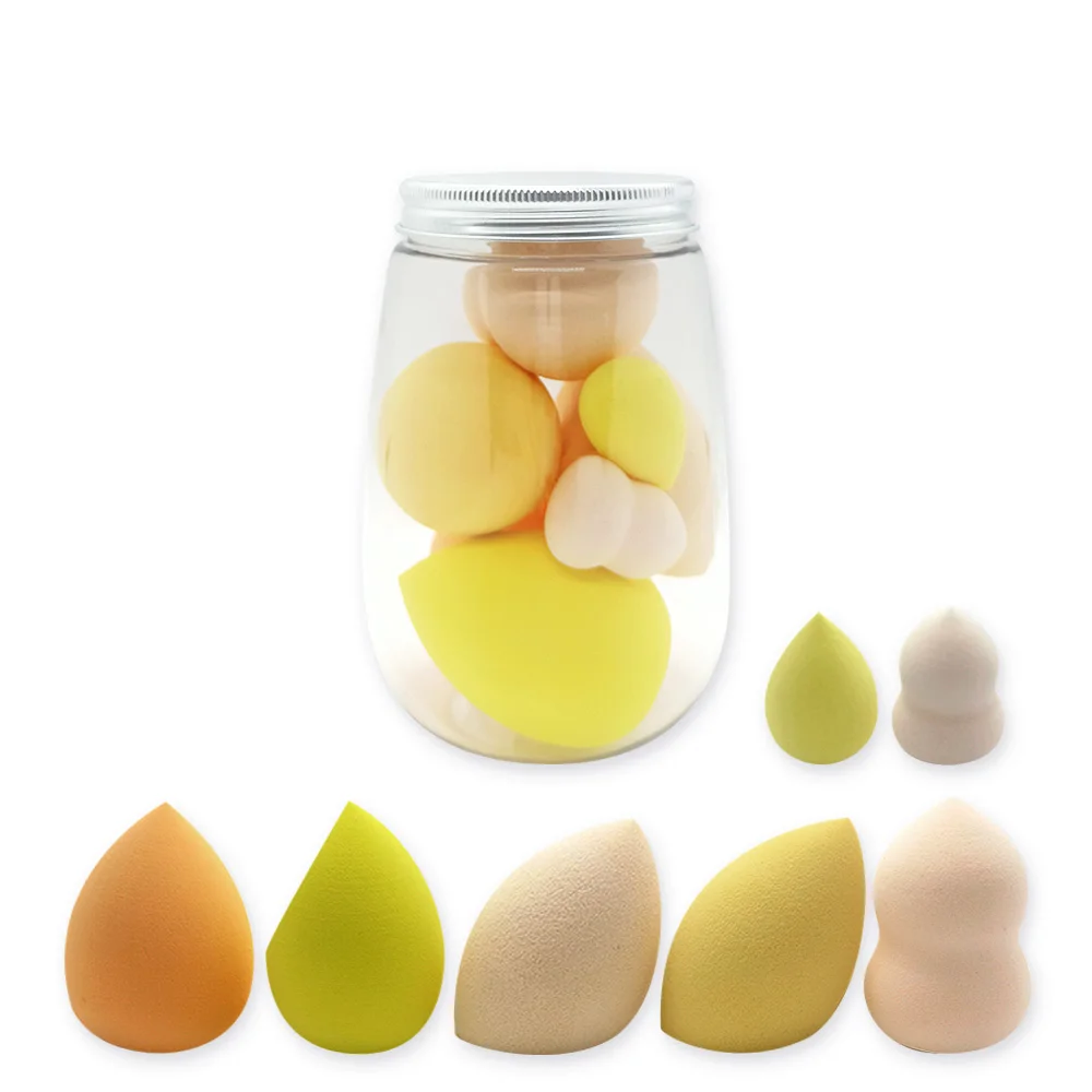 

Beaumaker 2021 cosmetic vegan soft makeup sponge 7pcs beauty makeup blender puff wholesale, 4 colors for option