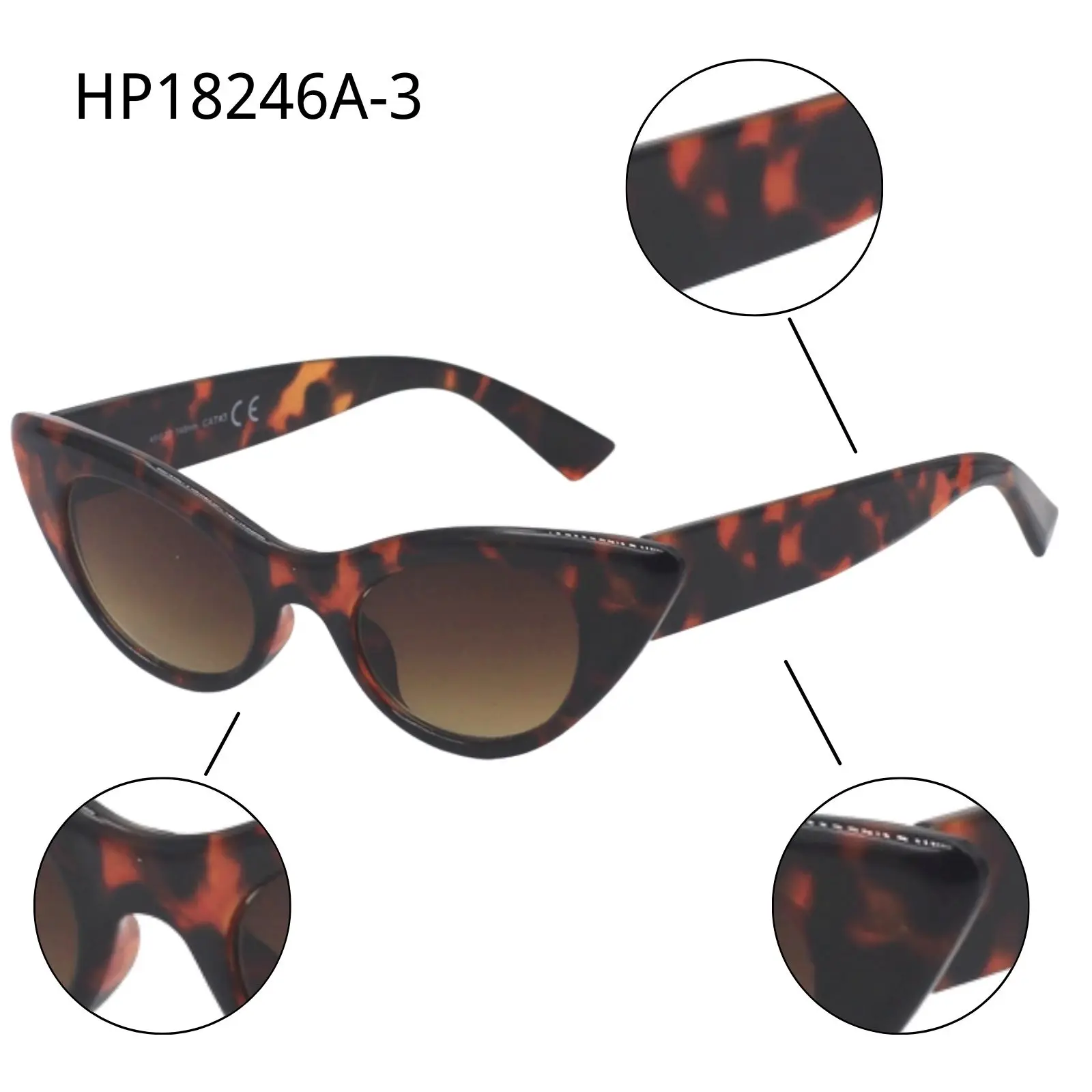 

VIFF HP18246 Retro Style Glasses Shades Women Fashion Sun glasses 2021 Tortoiseshell Cat Eye Sunglasses