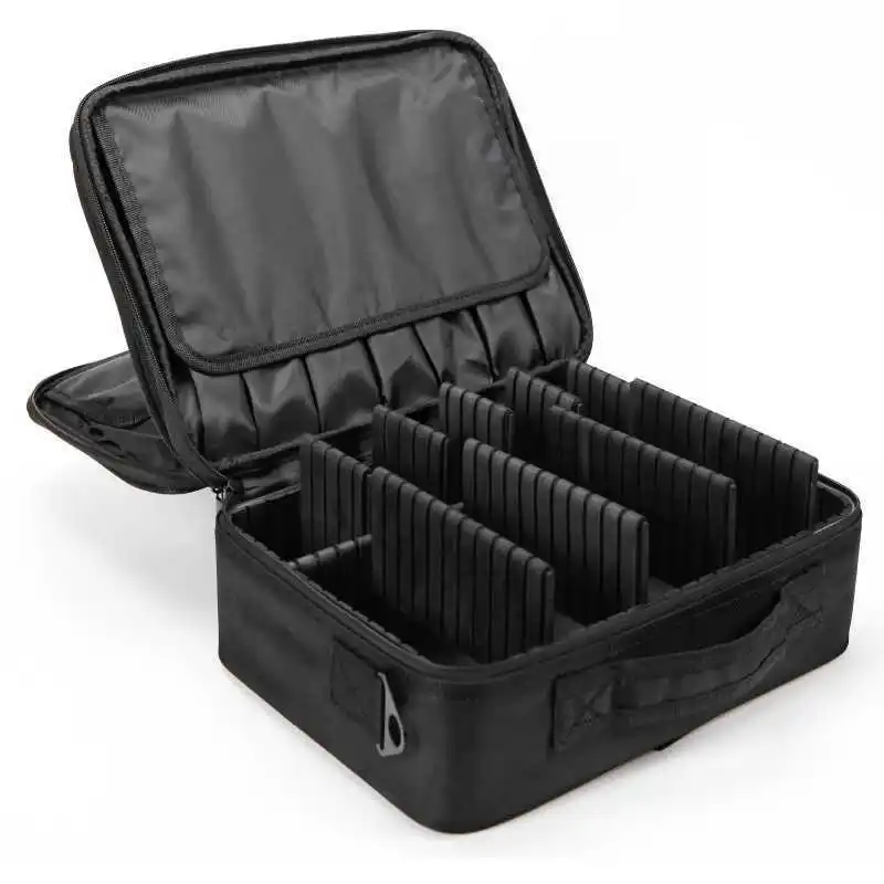 

Professional Cosmetic Case Travel Makeup Bag With Adjustable Dividers Women Makeup Accessories Organizer, Customized
