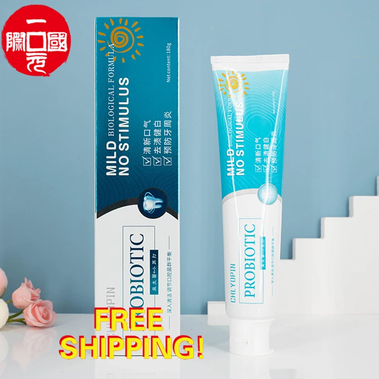 

Organic Teeth Whitening Teeth Paste Probiotics Baking Soda Toothpaste, White foam