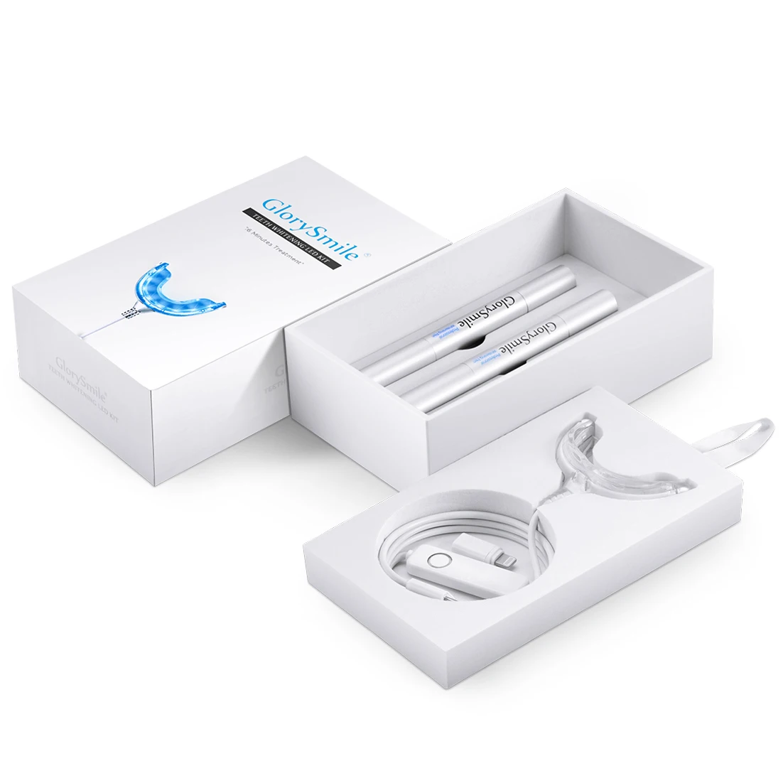 

Wholesale Cheapest CE Certified Home Travel Professional Phone Connected Cold Blue Light Teeth Whitening Kit, White black