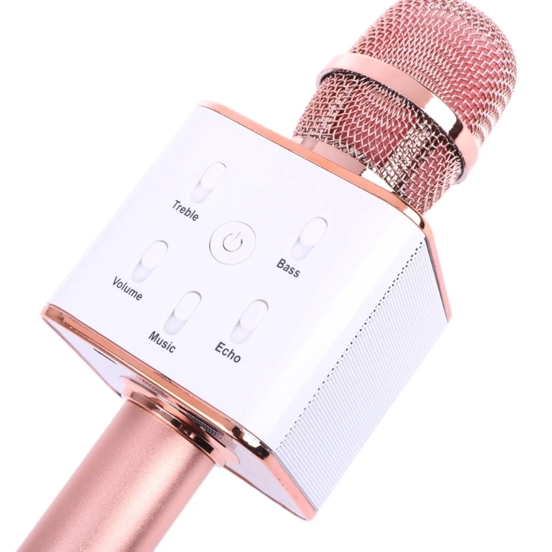 

Fast delivery Q7 wireless handheld microphone home sing karaoke studio BT microphone