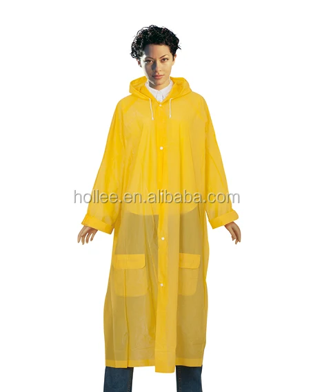 
Navy blue pvc adult raincoat with two pocket 