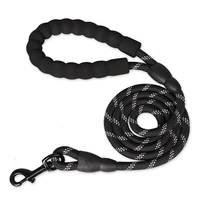 

Wholesale Strong Durable Pulling Padded Handle Reflective Round Climbing Rope Dog Leash