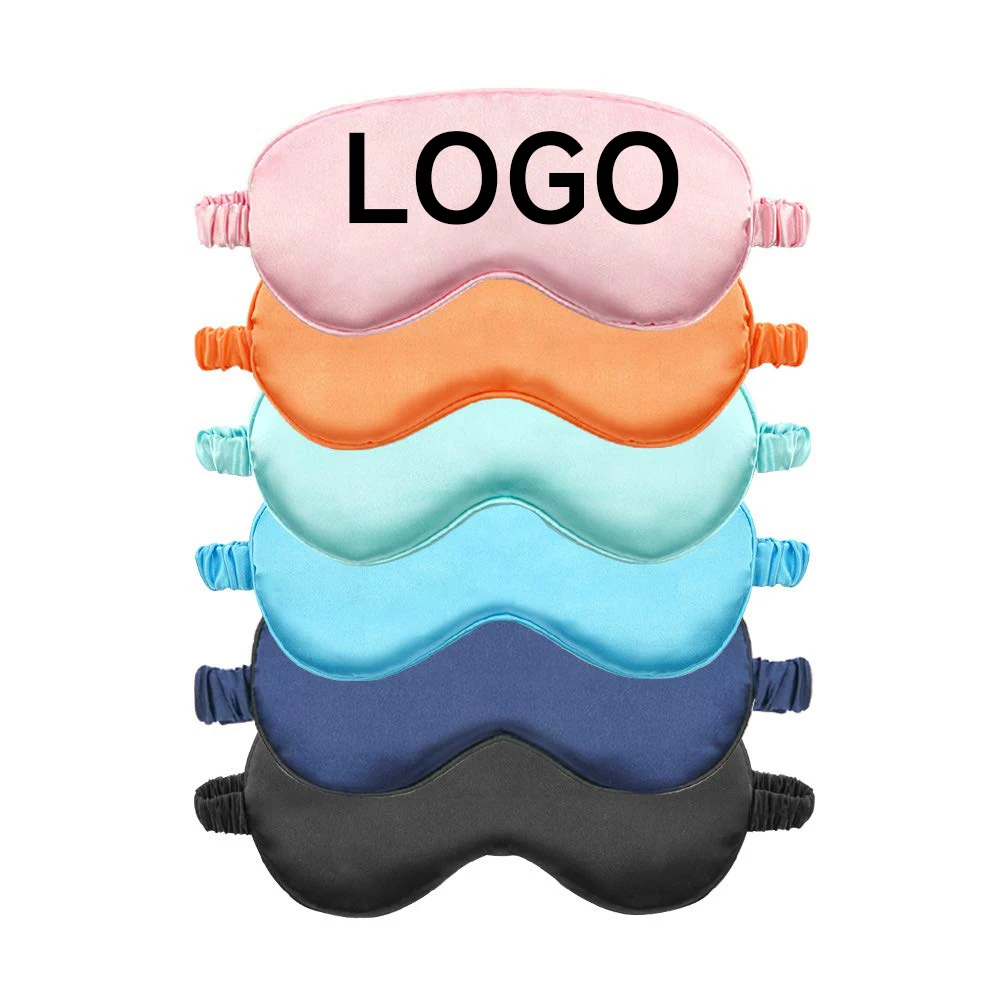 

Promotion Gift Custom Print Logo Wholesale Night Sleeping Satin Mulberry Silk Eye Mask Blindfold Eyeshade