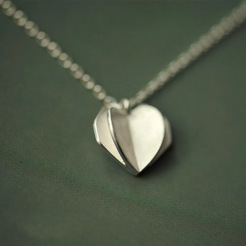 Wholesale New Fashion Jewelry Chain 925 Silver Heart Necklace for Women