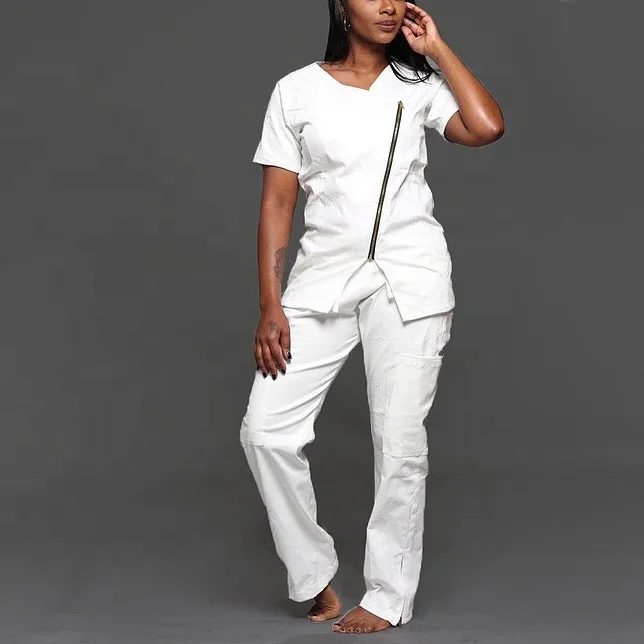 

Top Sale Hospital Uniforms Women Short Medical Scrubs Nursing Scrubs Set Nurses V-neck Tops Suits Scrubs Joggers, Customized