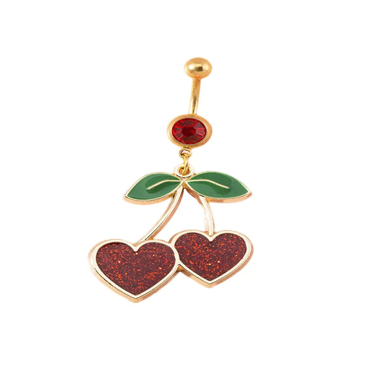 

Luxury Body piercing Jewelry Flower Leaf Navel Belly Ring, Clear, red, black,etc...