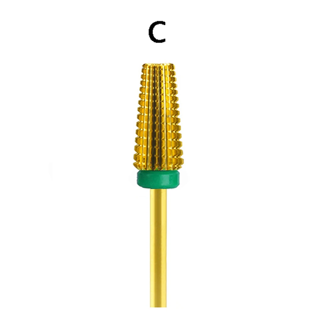 

Nail Carbide 5 in 1 Bit - Two Way Rotate use for Both Left and Right Handed - Fast remove Acrylic or Hard Gel - 3/32" Shank