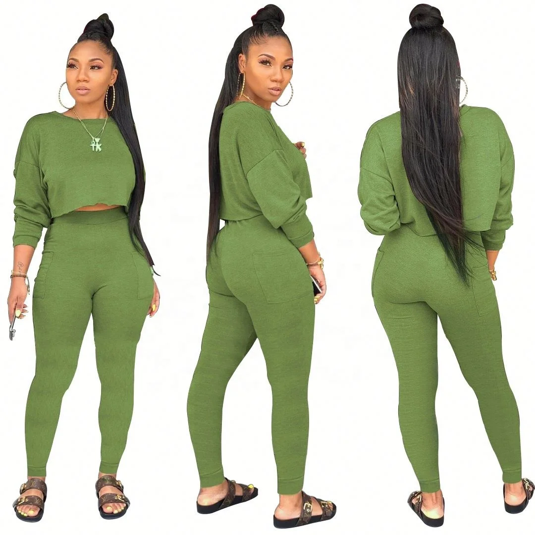 

Fashion Autumn Women Clothing Custom Women Girls Plus Size 2 peice sets for women 2021 top clothing vendors