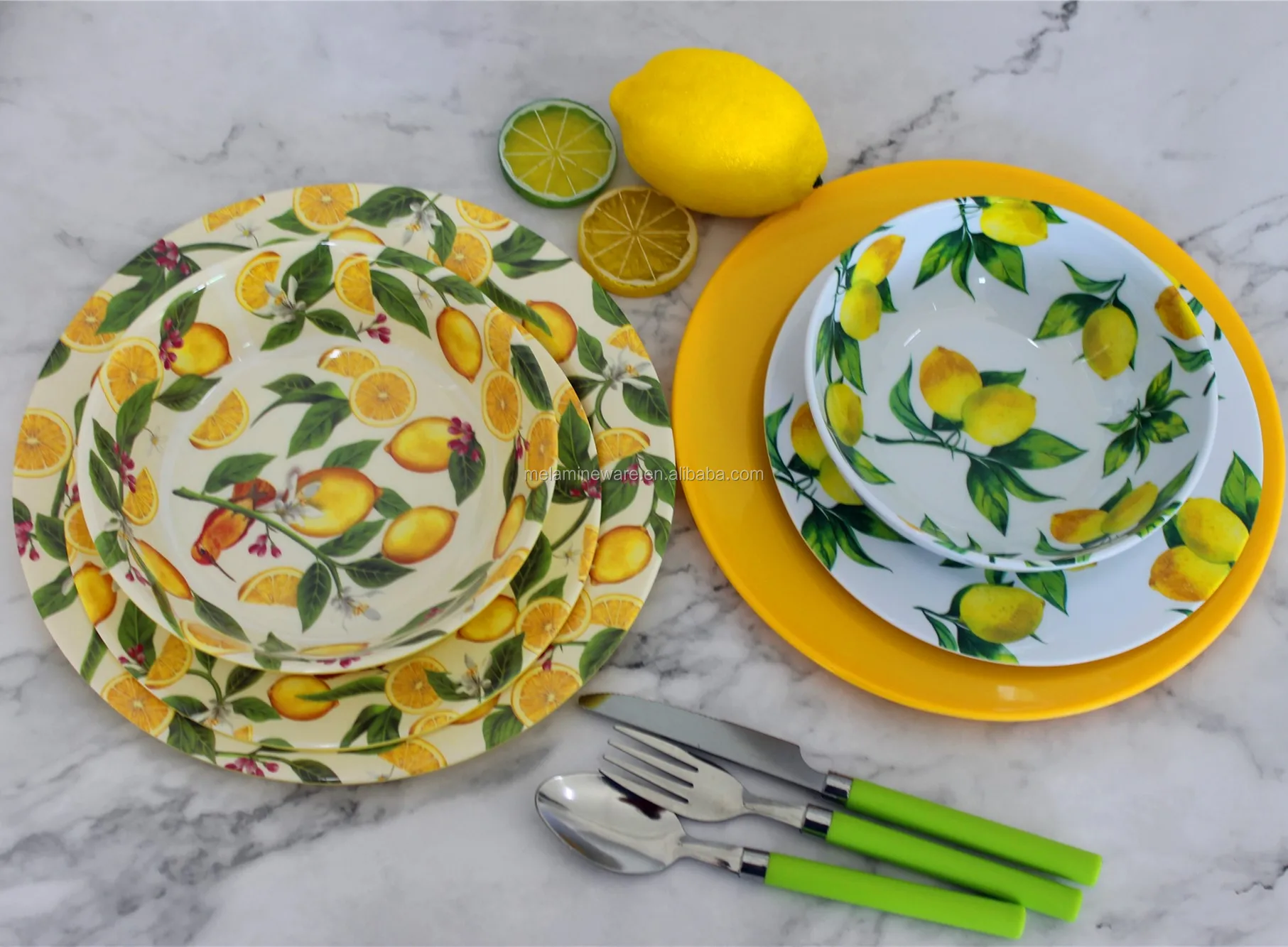Hottest Design Lemon Dinnerware Set Melamine Camping Dinner Set Buy