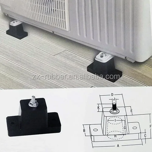 Hot Sell Air Conditioner Rubber Feet Anti Vibration Damper Rubber Pad