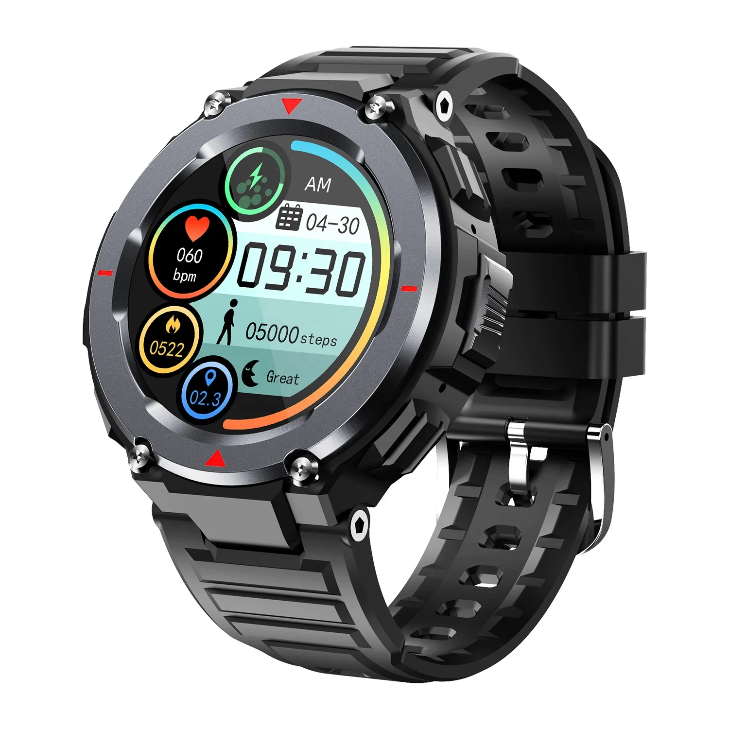 

newest S25 smartwatch 2021 black dark green for Android IOS Waterproof Heart Rate Tracker Blood Pressure Oxygen Sport Smartwatch