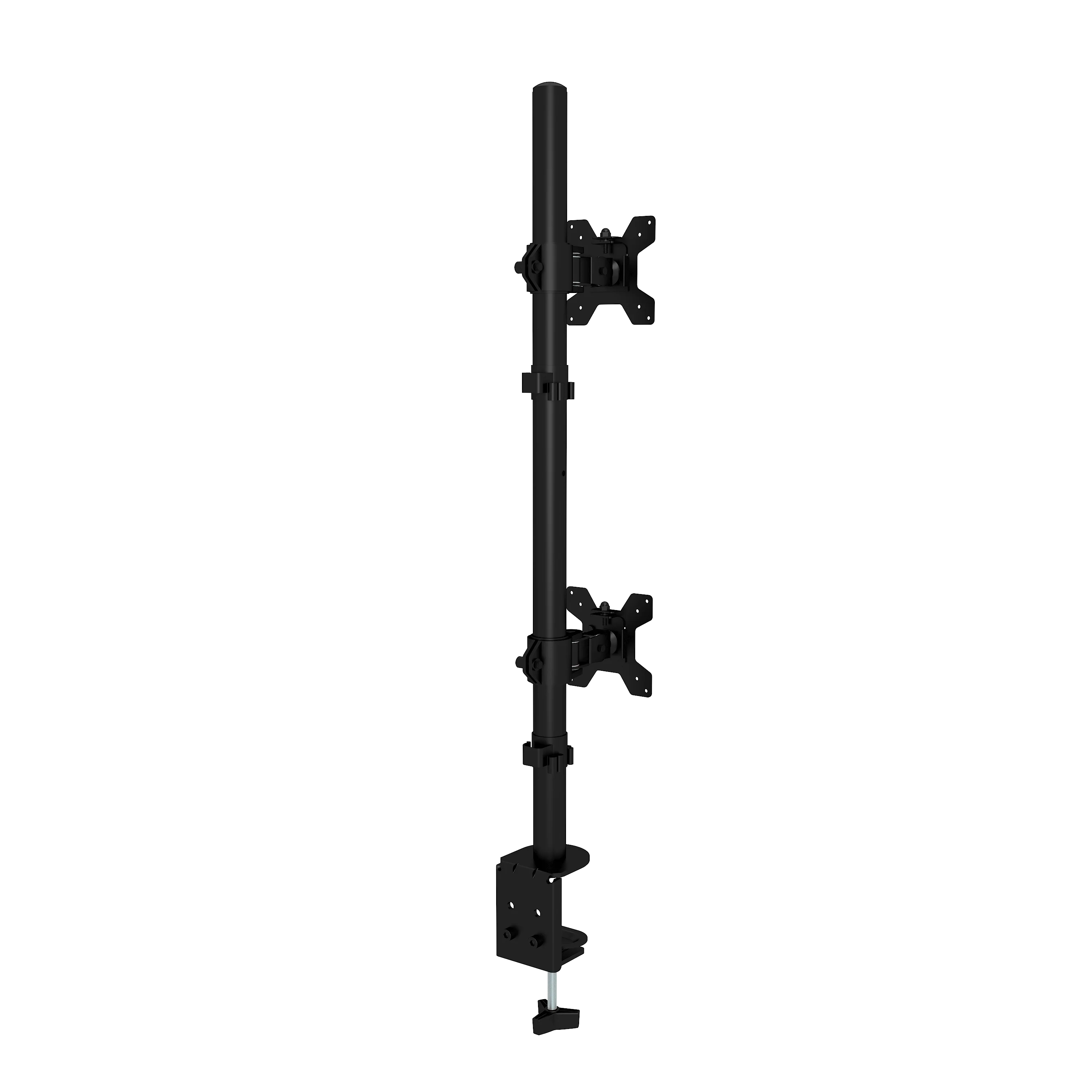 

Adjustable Dual Desk Monitor Arm Stand with Swivel and Clamp Monitor Mount for 13-27 inch Laptop Screen, Black