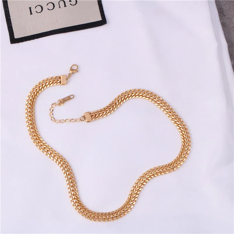 

Joolim Jewelry 18K Gold Plated Link Chain Band Choker Necklace Stainless Steel Jewelry Wholesale