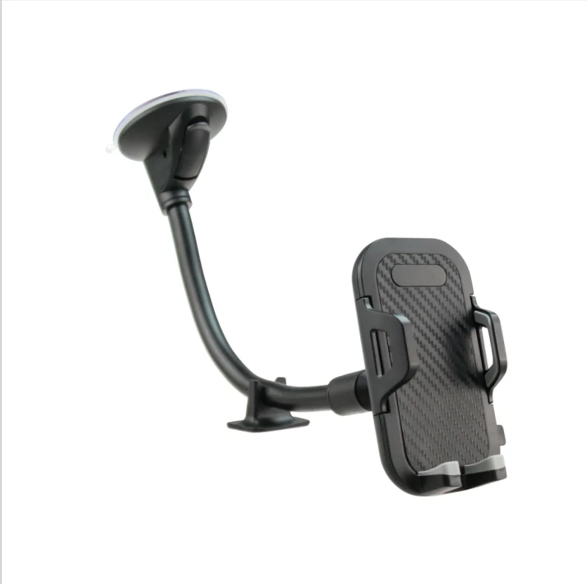 

Car Phone Mount Windshield with Strong Suction Long Arm Shockproof Cell Phone Holder for Car Gooseneck Phone Holder Mount, Black