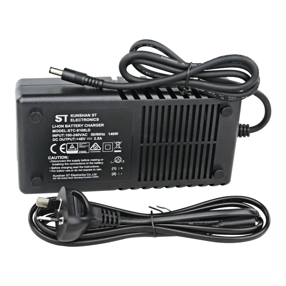 

EU US AU UK Standard 42V 2A Lithium ion Battery Charger for electric bicycle 48v lithium ion battery charger