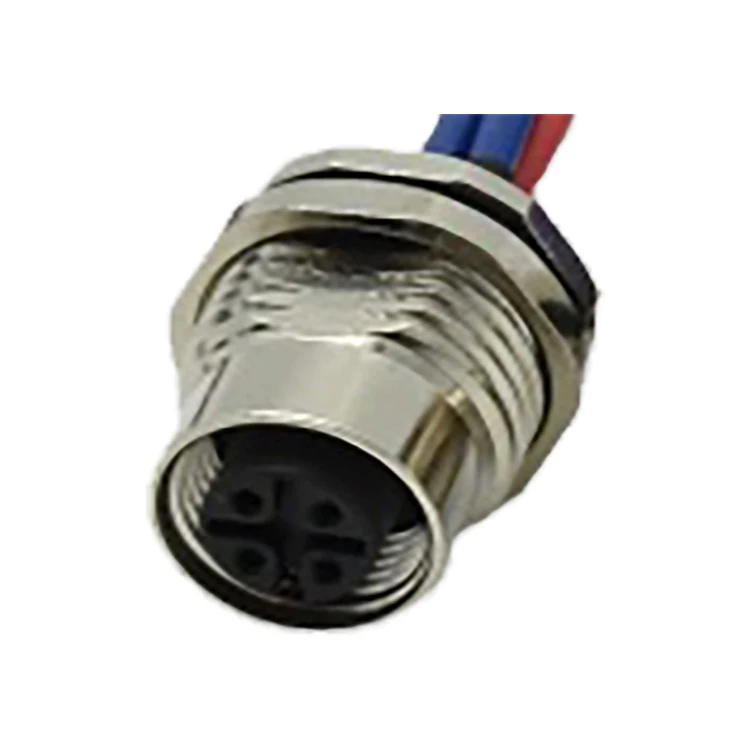 

Electrical Screw 4pin Socket Single Wire 1m IP67 Waterproof M12 Female Cable Connector