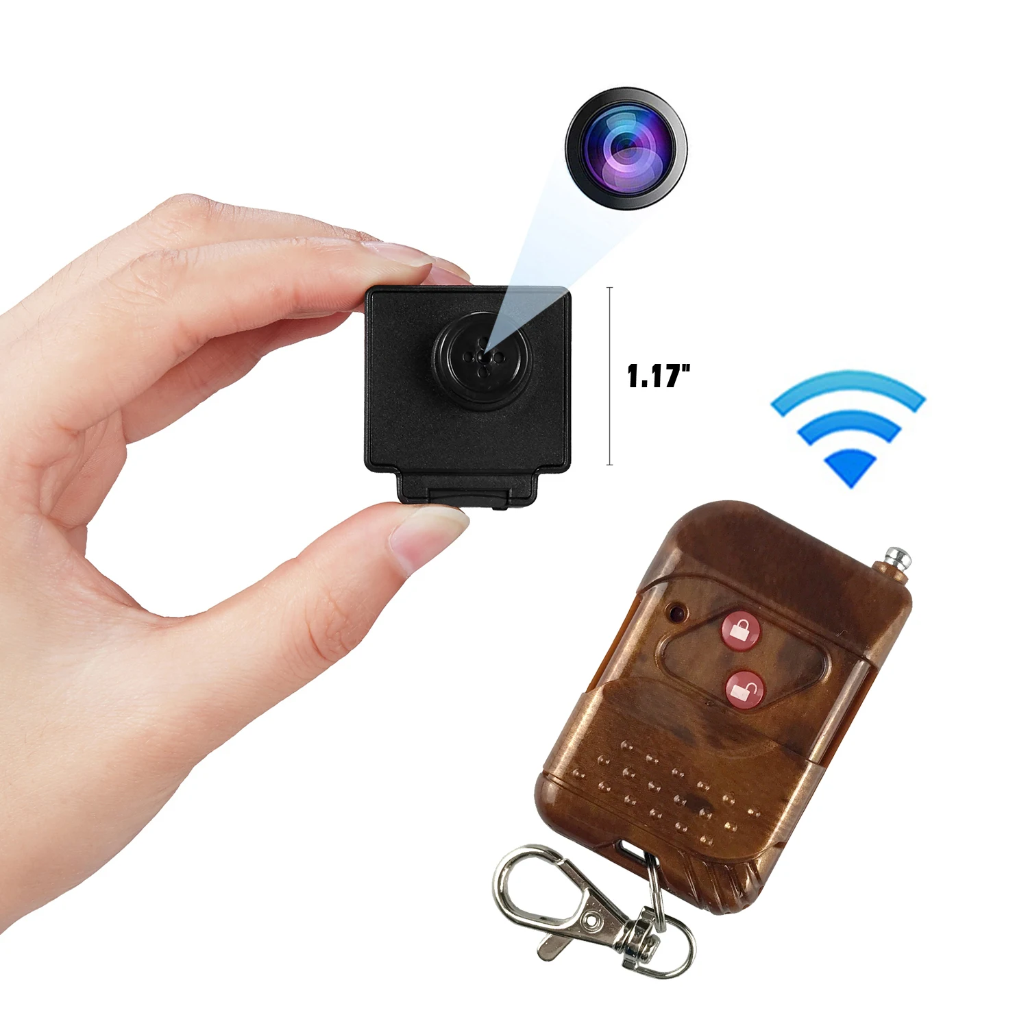 2020 New Micro Wireless Tshirt Button Hidden Mini Dv Pinhole Camcorder