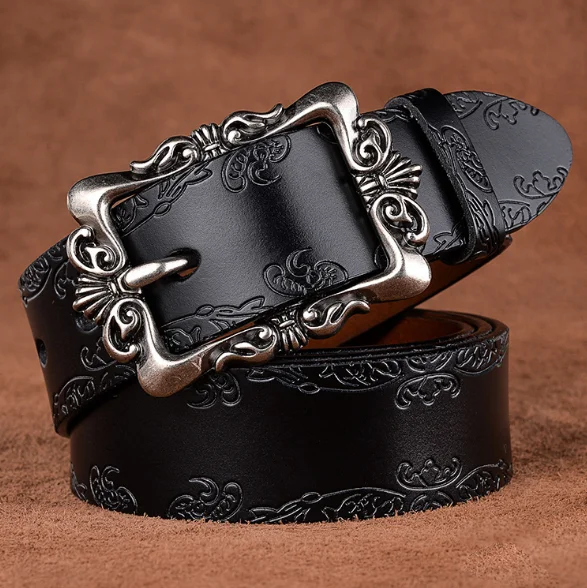 
2019 hot sales ylm Fashion Girls strap accessories Bohemian style bead belt women Wide waist decoration Korean Carved belt 