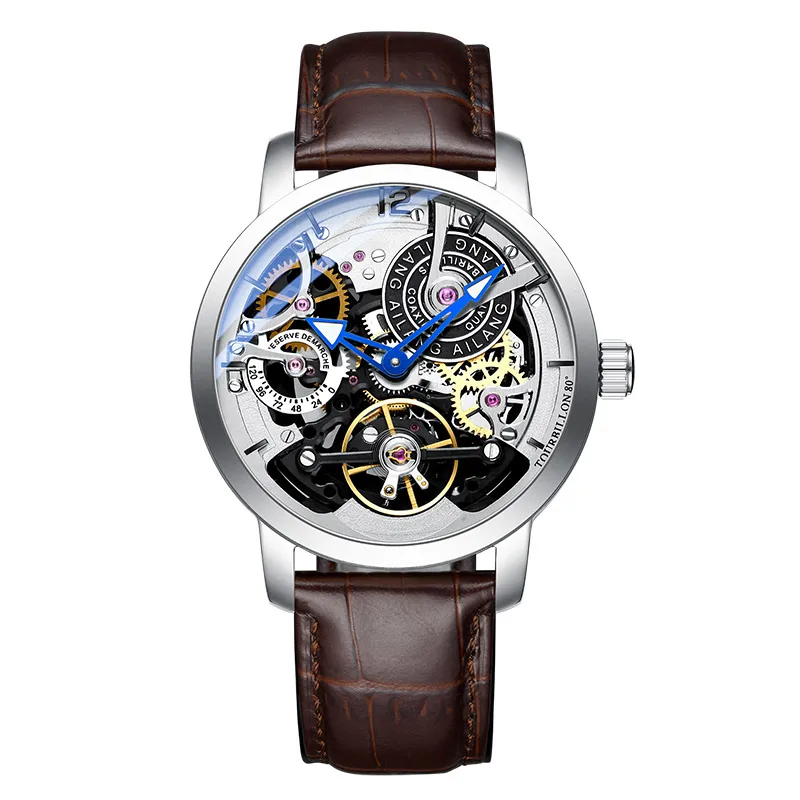 

2020 new wholesale high-end automatic mechanical watch men's fashion watch leather strap waterproof watch OEM