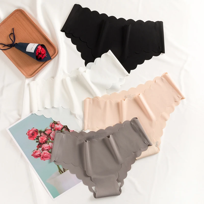 

High Quality Women Traceless Laser Cut Ice Silk Panties Seamless Underwear