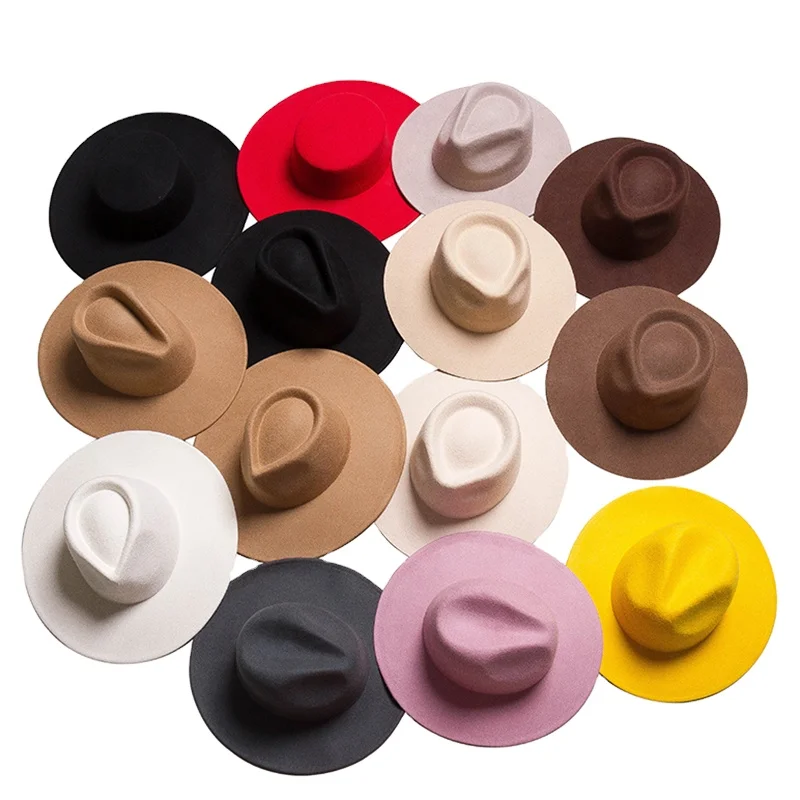 

Shinehats Oem sombrero fieltro fashion chapeau femme felt 100% wool colorful wholesale fedora hat for ladies women