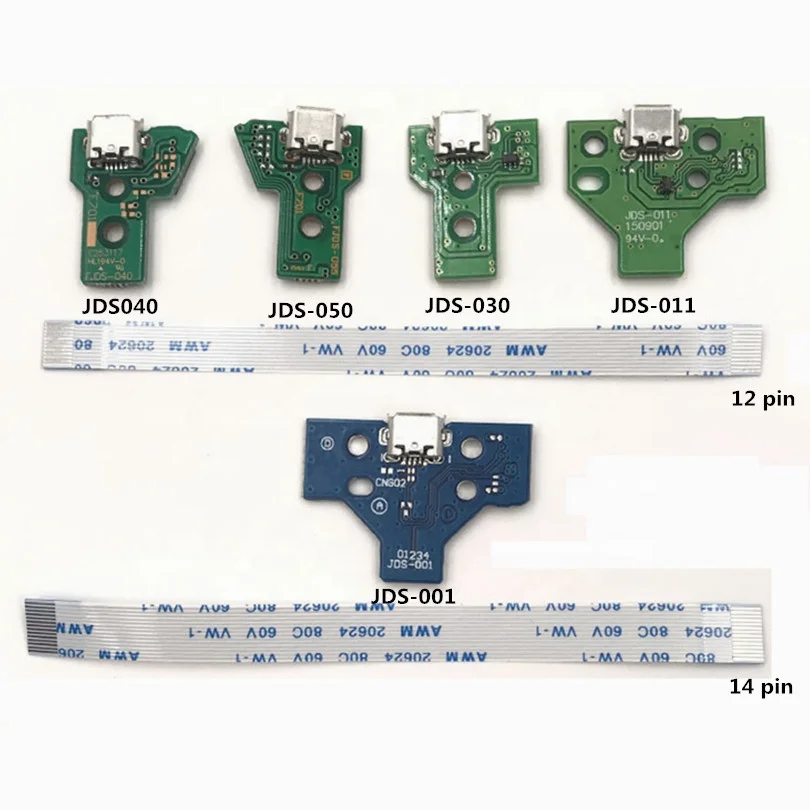 

JDS-001 JDS-011 JDS-030 JDS-040 JDS-055 Ribbon Flex Cable USB Charger Board Socket for PS4 Controller