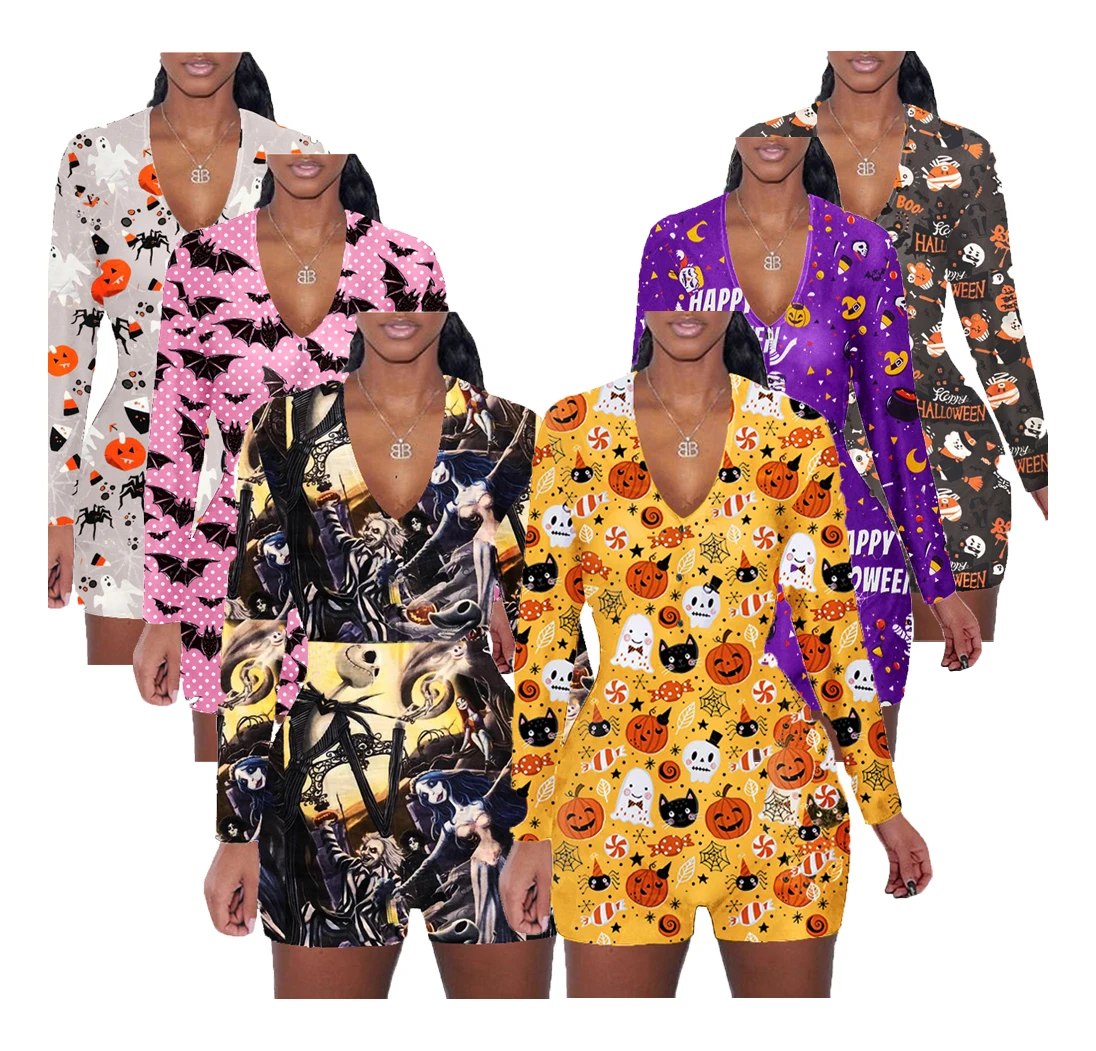 

2021 Wholesale Christmas Pajamas Custom Print Adult Onesie Pajama Set