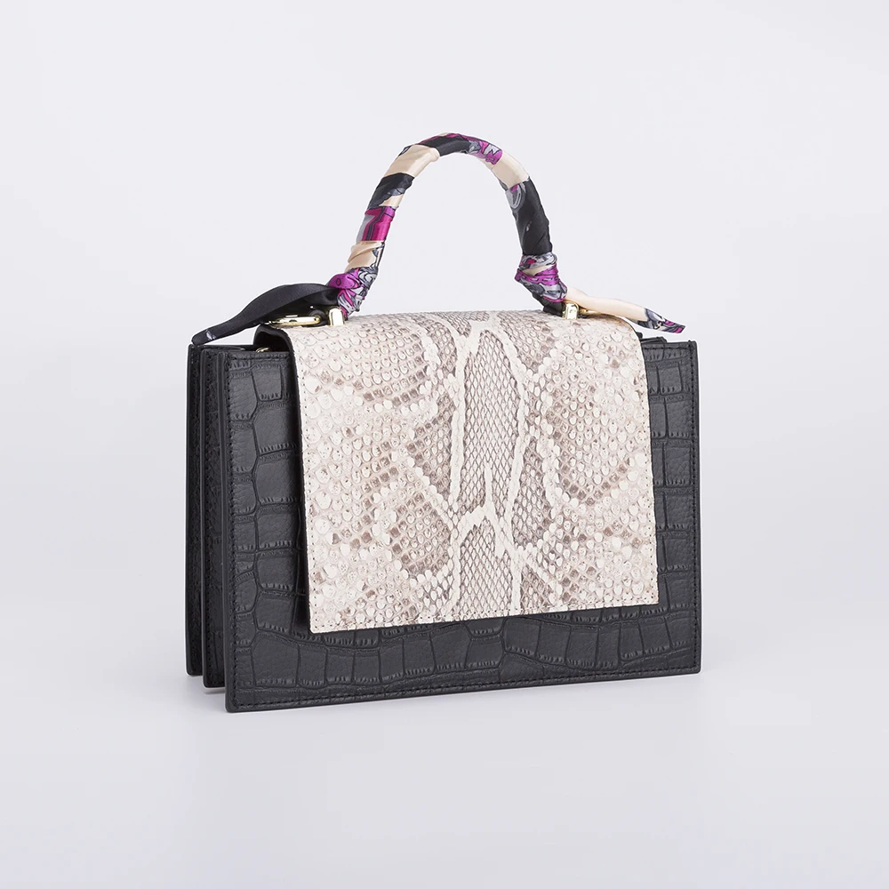 

20SH-8958M-1 hot sell Genuine leather Shoulder Bag Crossbody Shoulder Bag Luxury snake leather handbag for woman, Snake print