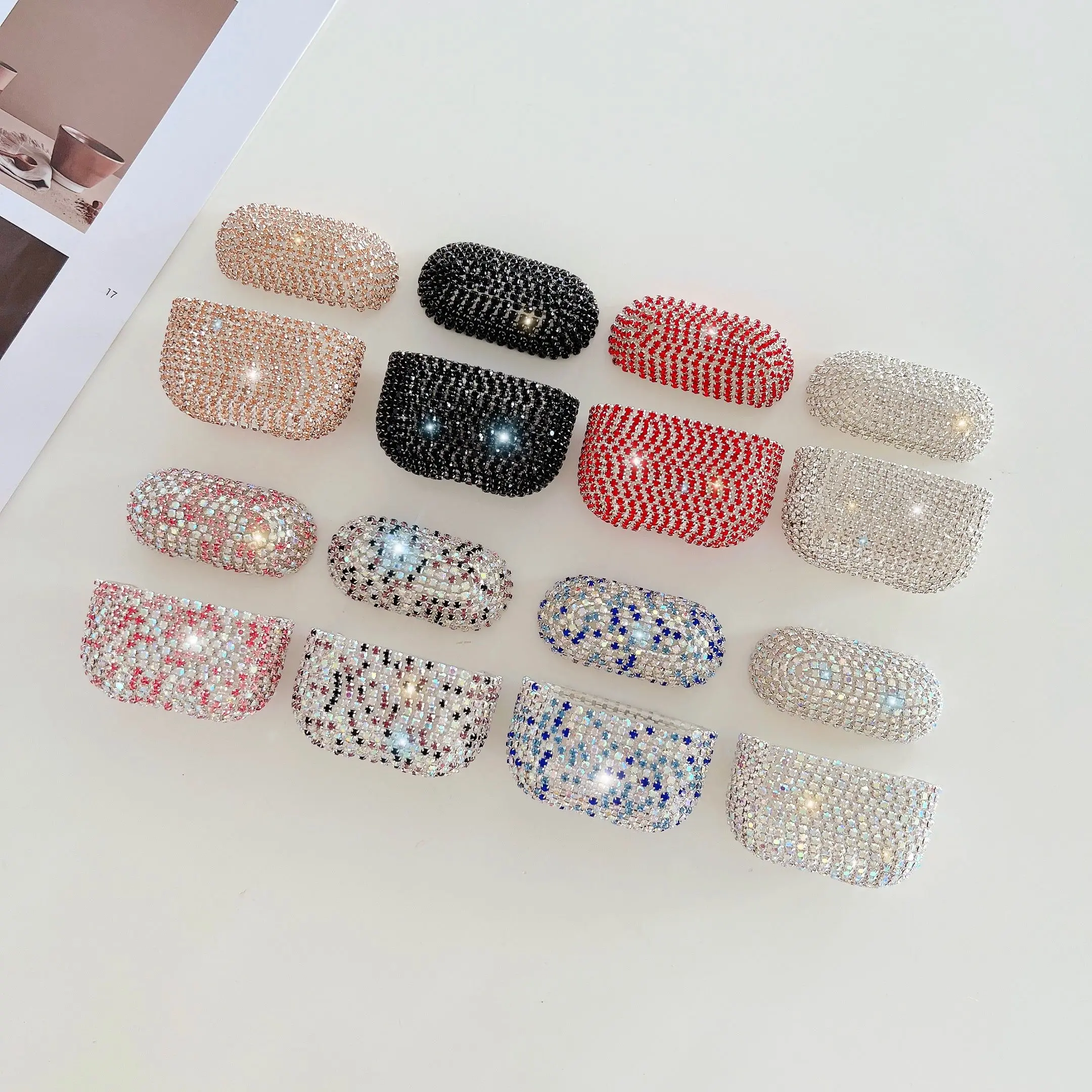 

2021 Sparkly Diamond Premium Bling Shiny Glitter Cover For Airpod 3 Shockproof Protective Case for Apple AirPods 3 2021 Cover