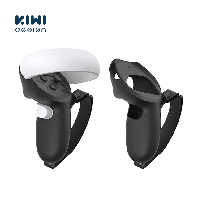 

KIWI design Grip Cover For Oculus Quest 2 Touch Controller Grip Accessories Anti-Throw Handle Sleeve With Adjustable Hand Strap