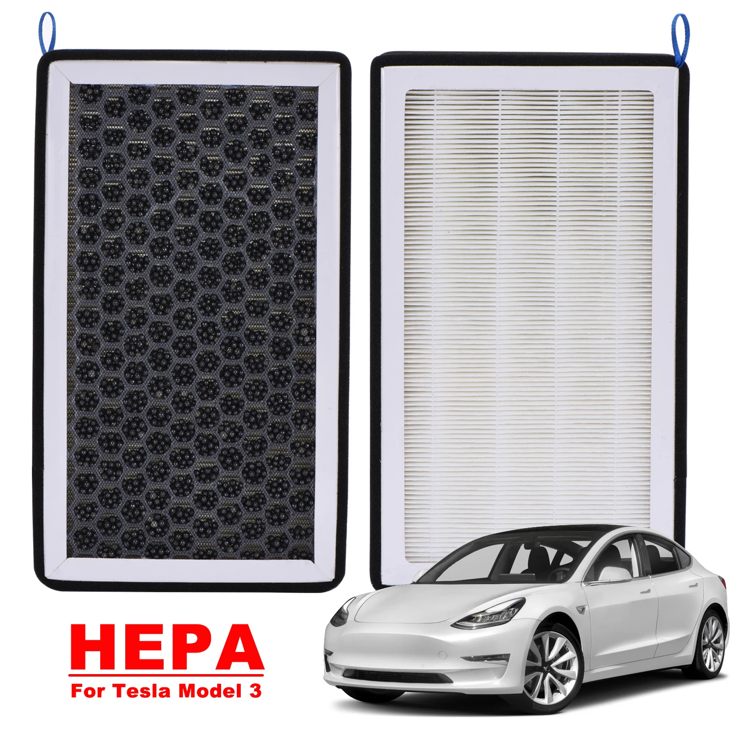 

Model 3 Activated Carbon Air Filter HEPA With Activated Carbon Air Conditioner Replacement Cabin Air-Filters For Tesla Model 3