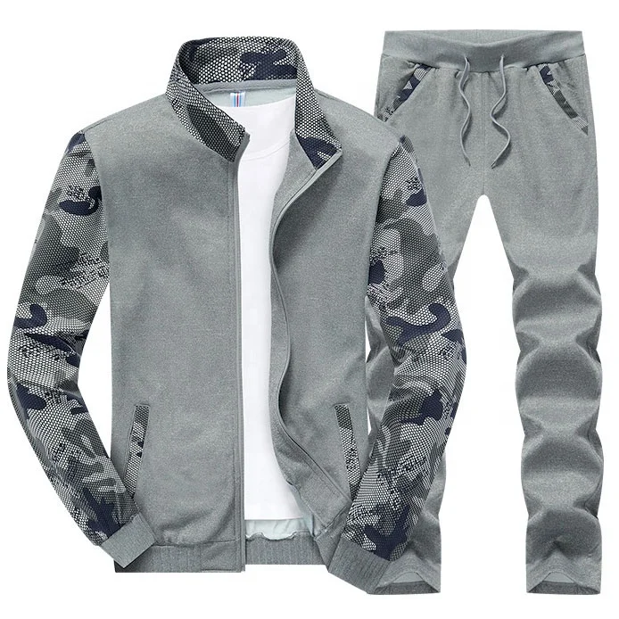 

Custom Sublimation Men Sweatsuit Grey Jogging Suits Long Zipper Running Wear Custom Mens Tracksuit, Dark grey, grey, navy