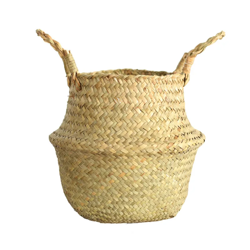 

Natural Multi Flower Plants Pots Straw Woven Seagrass Belly Storage Basket, Customized color