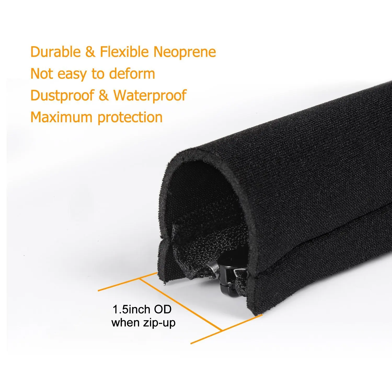 
Hot Selling Wholesale Flexible Dustproof Neoprene With Zipper Cable Sleeves Neoprene Cable Wire Management Sleeve 