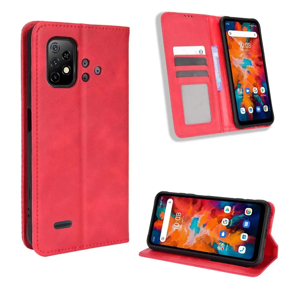 

Retro Flip Wallet Leather Case Cover For Umidigi BISON X10, As pictures