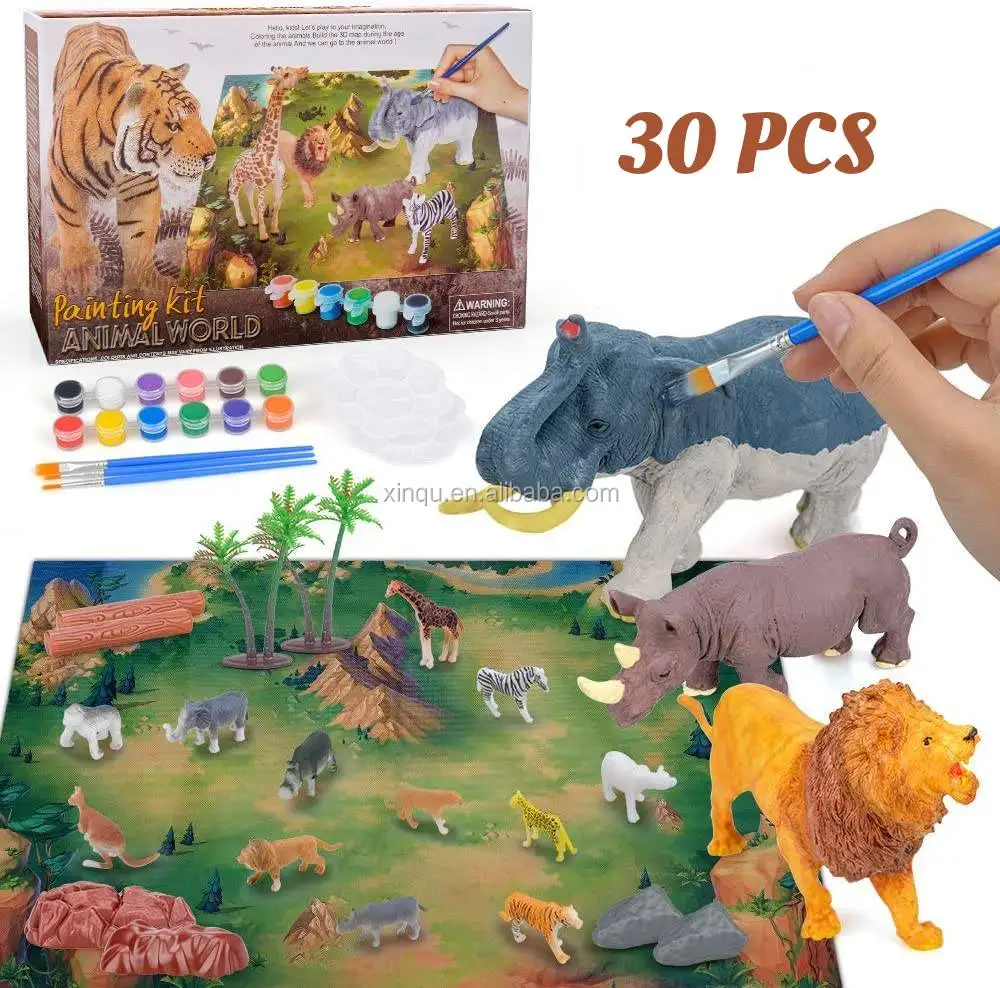 3d Painting Animals Arts And Crafts Decorate Your Own Zoo Animals