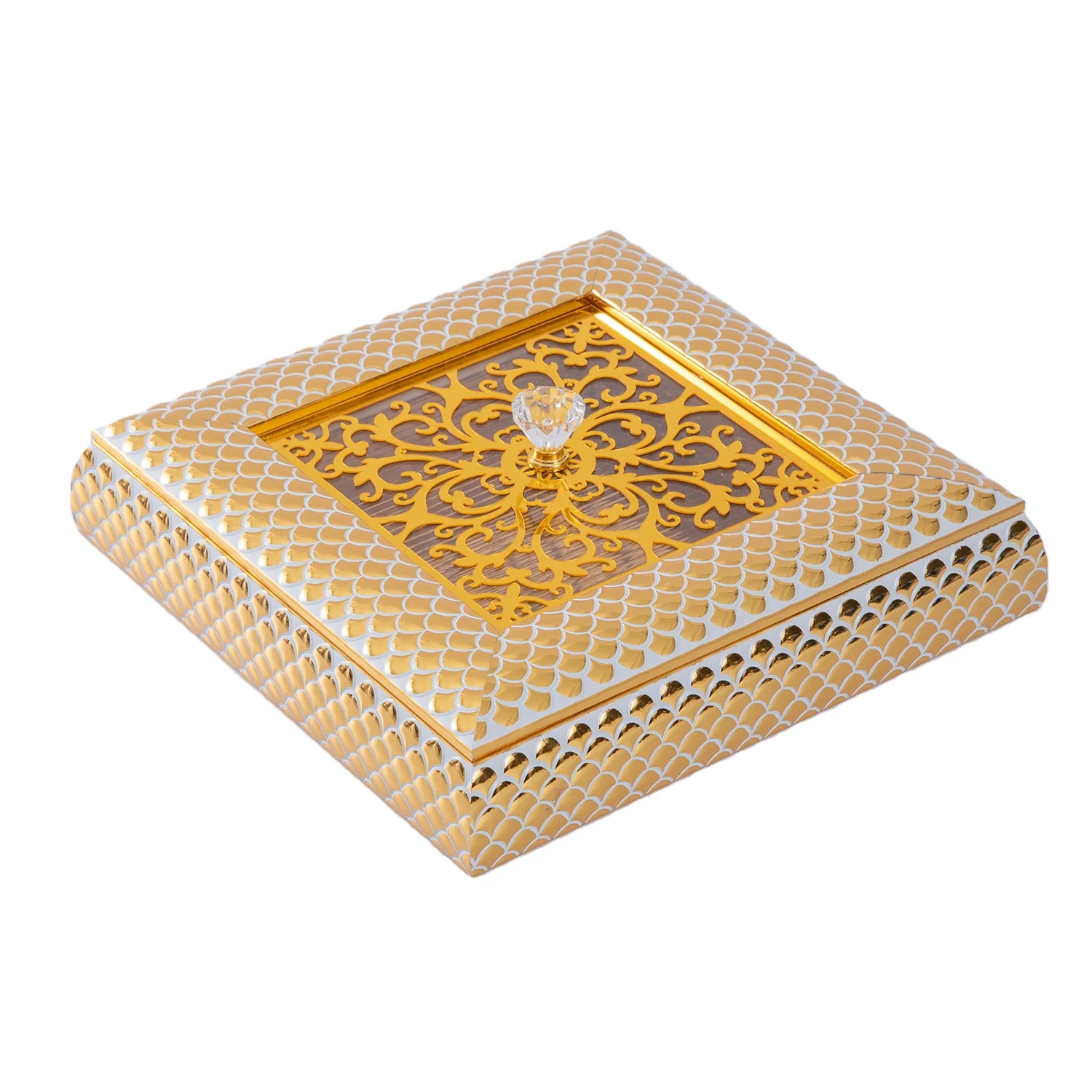 

Square Fish Scales Wholesale Hotel Restaurant Supermarket Candy Chocolate Sweet Gift Box With Lid