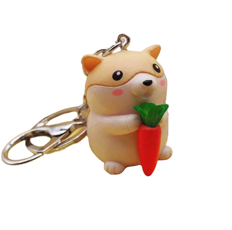 

Factory direct sales, cartoon creative PVC cute Marmot key ring bag mobile phone car accessories promotional gifts