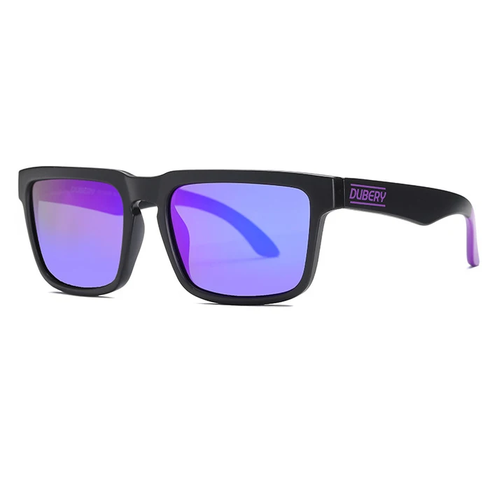 

2020 DUBERY Amazon fashion hot selling men UV400 colorful film square driving sports polarized sunglasses shades, Custom colors