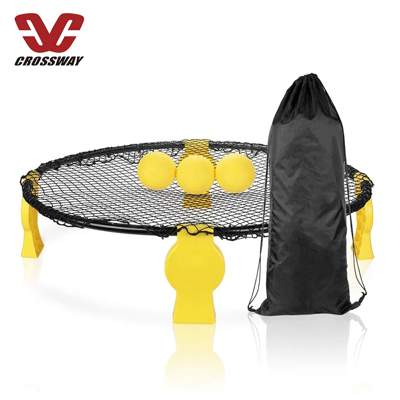 

Outdoor Game Set 3 Ball Kit Rash Ball Set Spike Ball Game Set Mini Beach Volleyball, Yellow