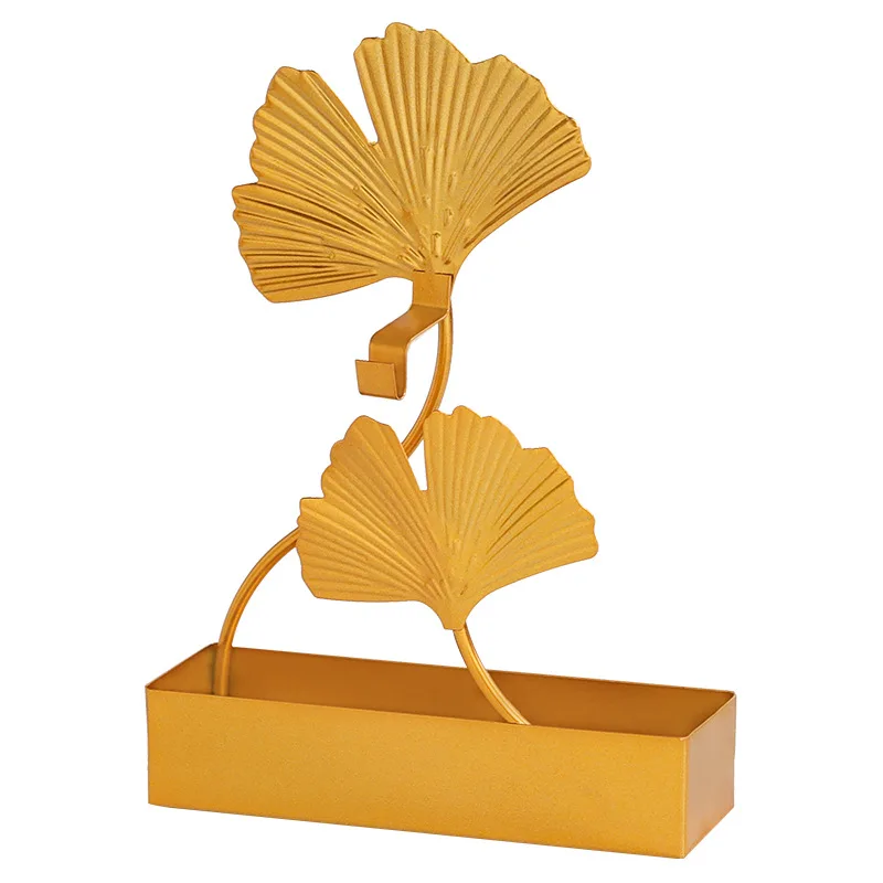 

New arrival Gold Metal Kingo Leaf Mosquito Coil Holder Censer Nordic Home Decor