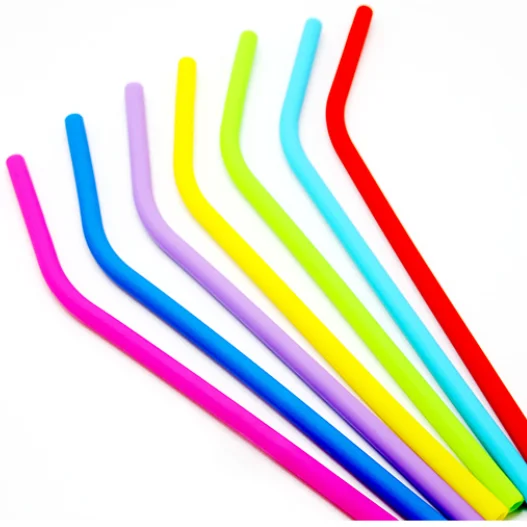 

Custom Color Safe For Baby Reusable Silicone bent pipette Silicone Straws, Any pantone color