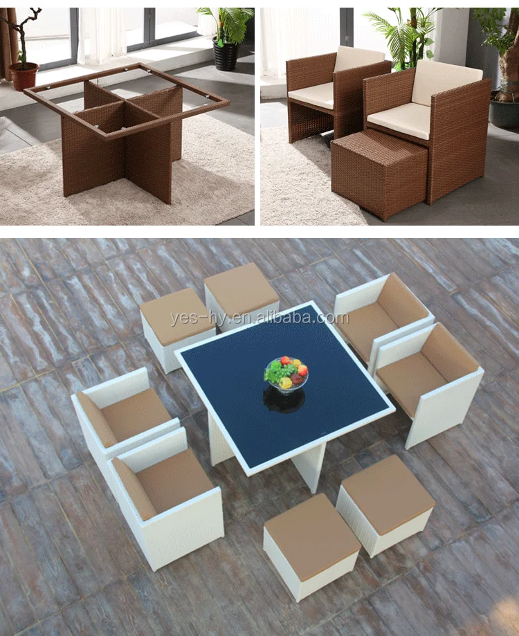 Cheap Garden Furniture Rattan 1 Table And 8 Chairs Z552