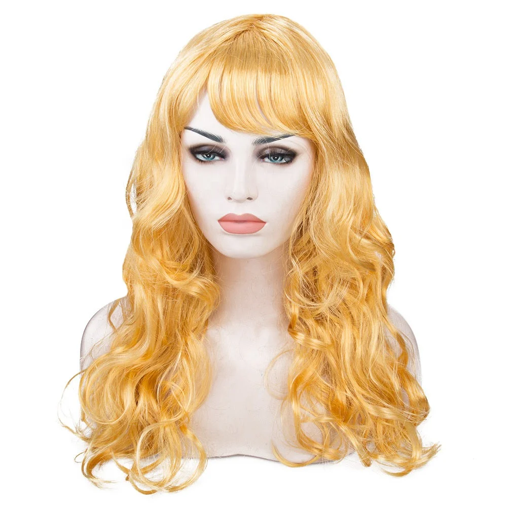 

Curly Women Synthetic Curly Hair bob wig short hair wig Long Curly Wavy Hair with Oblique Bangs Anime Wig Cap Multicolor