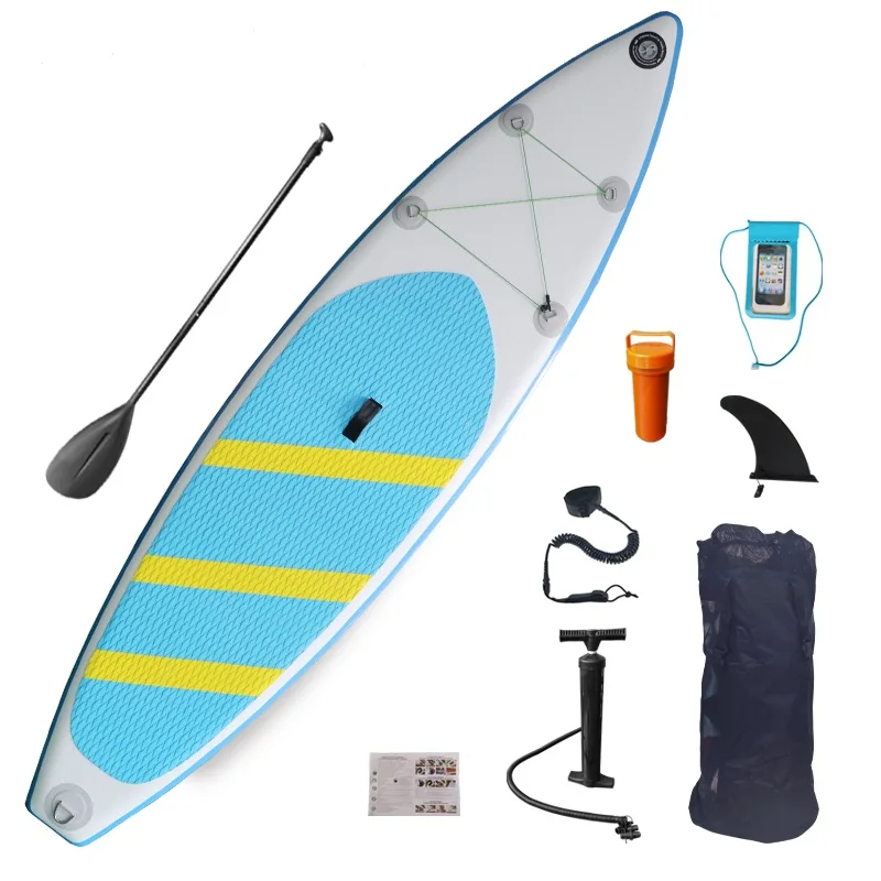 

Inflatable Surf board Inflatable paddle board SUP board Adventurer Soft Top Surfboard, As picture or customized