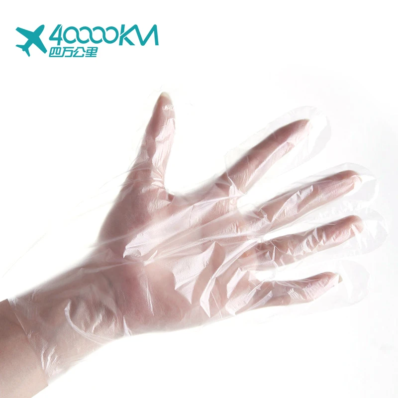 

disposable food safety folded single use hand transparent hdpe pe plastic Gloves