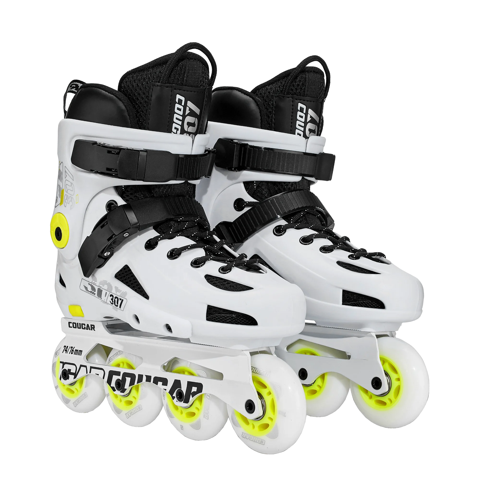 

Cougar Inline Skate Fashionable Patines En Linea Profesional Two In One Slalom Inline Roller Skating Shoe, Black, black/ white